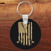 Porte-clés Hockey Drapeau Américain (Recto)