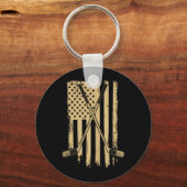 Porte-clés Hockey Drapeau Américain (Recto)
