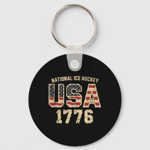 Porte-clés Hockey du drapeau américain
