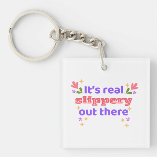 Porte-clés Hockey keychain Best Chirps Hockey It's Slippery  (Devant)