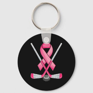Porte-clés Hockey rose Ruban Brebis Sensibilisation au cancer