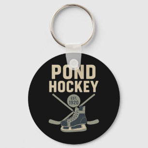 Porte-clés Hockey sur Étang Fait en 1920 Vintage