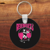 Porte-clés Hockey sur gazon aquarelle implacable  (Recto)