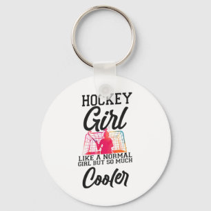 Porte-clés Hockey sur gazon Fille de hockey Comme une fille n