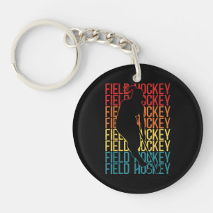 Porte-clés Hockey sur gazon Vintage rétrograde Hockey sur gaz