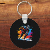 Porte-clés Hockey sur glace coloré (Recto)