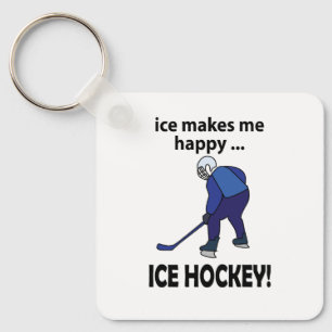 Porte-clés Hockey sur glace La glace me rend heureux Hockey s