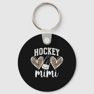 Porte-clés Hockey sur glace Mimi grand-mère cœurs Mimi d'un j