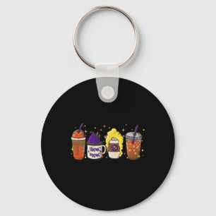 Porte-clés Hocus Pocus Citrouille Épice Latte Café Amour Chut