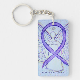 Porte-clés Hodgkins Lymphoma Violet Sensibilisation Porte - c