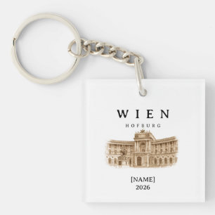 Porte-clés Hofburg de Vienne personnalisée Nom & Année