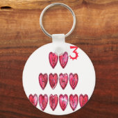 Porte-clés Hoho ! Père Noël coeur cool texte Noël amour desi (Recto)