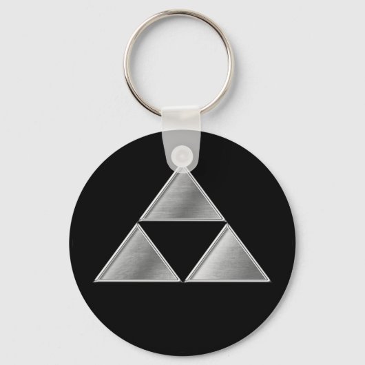 Porte-clés Hojo Clan Kamon Argent Chrome (Recto)
