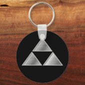 Porte-clés Hojo Clan Kamon Argent Chrome (Recto)