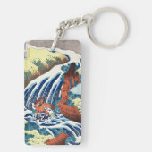 Porte-clés Hokusai - Les chutes de lavage à cheval Yoshitsune (Dos)