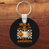 Porte-clés Hola Amighosts Funny Spanish Halloween Cowboy Ghos (Recto)