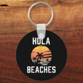 Porte-clés Hola Beaches Palm Tree Sunset Funny Beach Vacances (Recto)