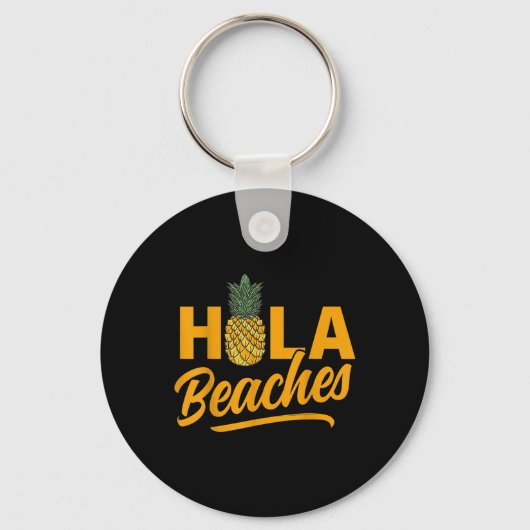 Porte-clés Hola Plages Funny Ananas Été (Recto)