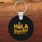 Porte-clés Hola Plages Funny Ananas Été (Recto)