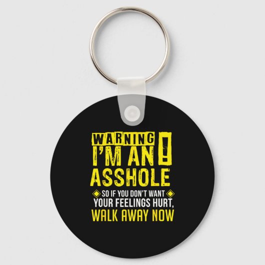 Porte-clés Hole Holes Warning Profanity Fun Gag Gift  (Recto)