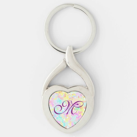 Porte-clés holiES - Splashes pastel motif transparent 1 (Devant)