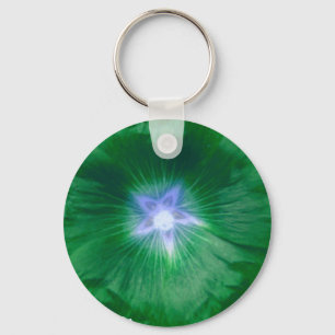 Porte-clés Hollyhock Flower Superbe Porte - clé vert