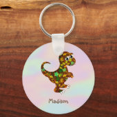 Porte-clés Hologramme Et Dinosaure (Recto)