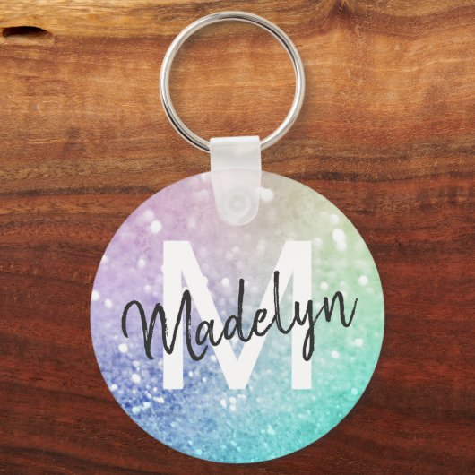 Porte-clés Holographe de Parties scintillant glamour assez pe (Recto)