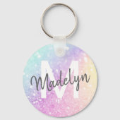 Porte-clés Holographe de Parties scintillant glamour Monogram (Recto)