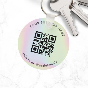 Porte-clés Holographic Custom Business Qr Code Scan Keychain