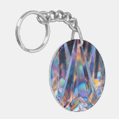 Porte-clés Holographic Prism Acrylic Keychain – Rainbow Light (Devant gauche)