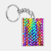 Porte-clés Holographique 3D Metal Style Art, Cadeau (Devant gauche)