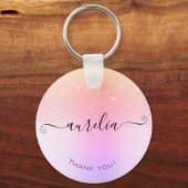 Porte-clés Holographique Rainbow Luxe Ombre Parties scintilla (Recto)