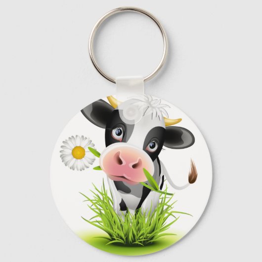 Porte-clés Holstein cow en gris (Recto)