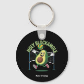 Porte-clés Holy Blockamole Cute Funny Volleyball Avocado Joue (Recto)
