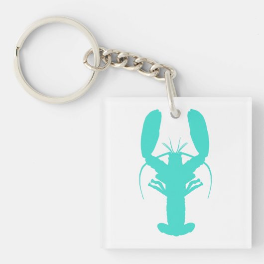 Porte-clés Homard côtier turquoise (Devant)