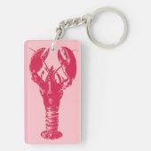 Porte-clés Homard Fuchsia sur rose clair (Dos)