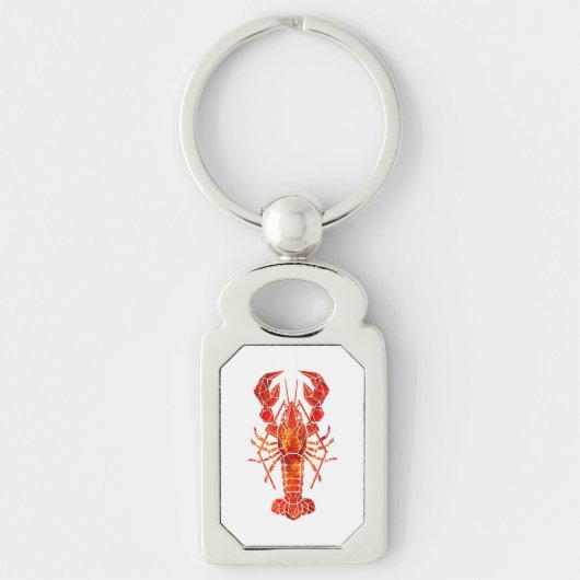 Porte-clés Homard polygonal rouge (Devant)