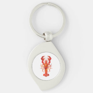 Porte-clés Homard polygonal rouge