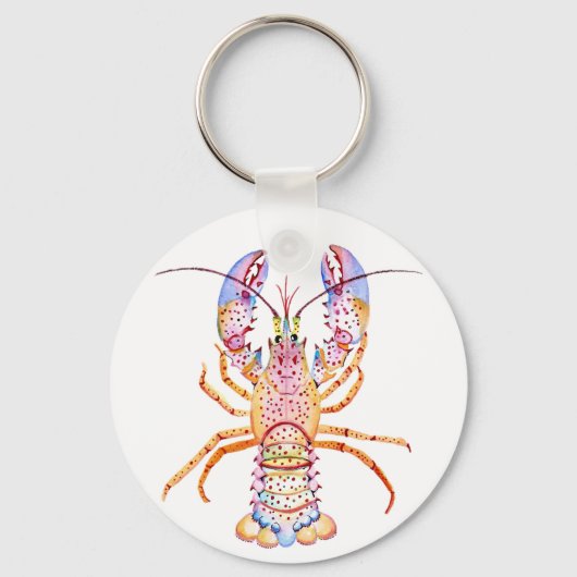 Porte-clés Homard rose et bleu (Recto)