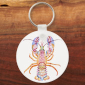Porte-clés Homard rose et bleu (Recto)