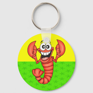 Porte-clés Homard souriant drôle