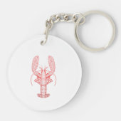 Porte-clés Homard tribal rouge (Dos)