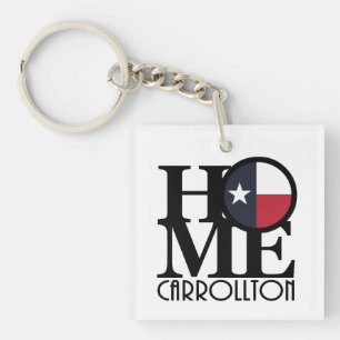 Porte-clés HOME et LOVE Carrollton Texas