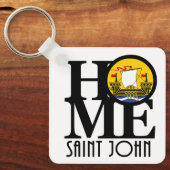 Porte-clés HOME Saint John Nouveau-Brunswick Canada (Recto)