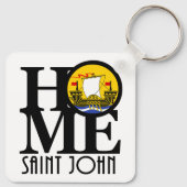 Porte-clés HOME Saint John Nouveau-Brunswick Canada (Dos)