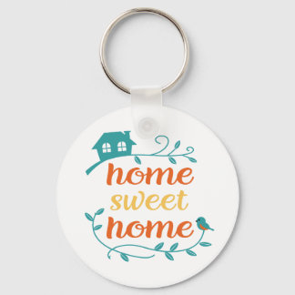 Porte-clés Home Sweet Home avec Bird and House