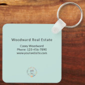 Porte-clés Home Sweet Home Immobilier Chic Maison moderne (Verso)