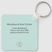 Porte-clés Home Sweet Home Immobilier Chic Maison moderne (Dos)