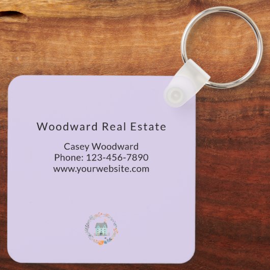 Porte-clés Home Sweet Home Realtor Fermer Merci Clients (Verso)